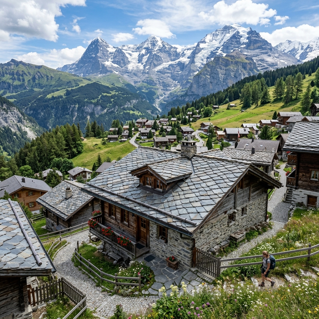 Ardoise naturelle en montagne : le choix premium pour les toitures alpines