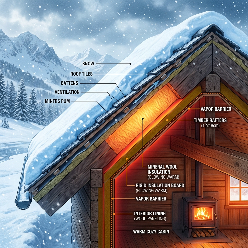 Isolation sous toiture en montagne : sarking haute performance pour les hivers isérois